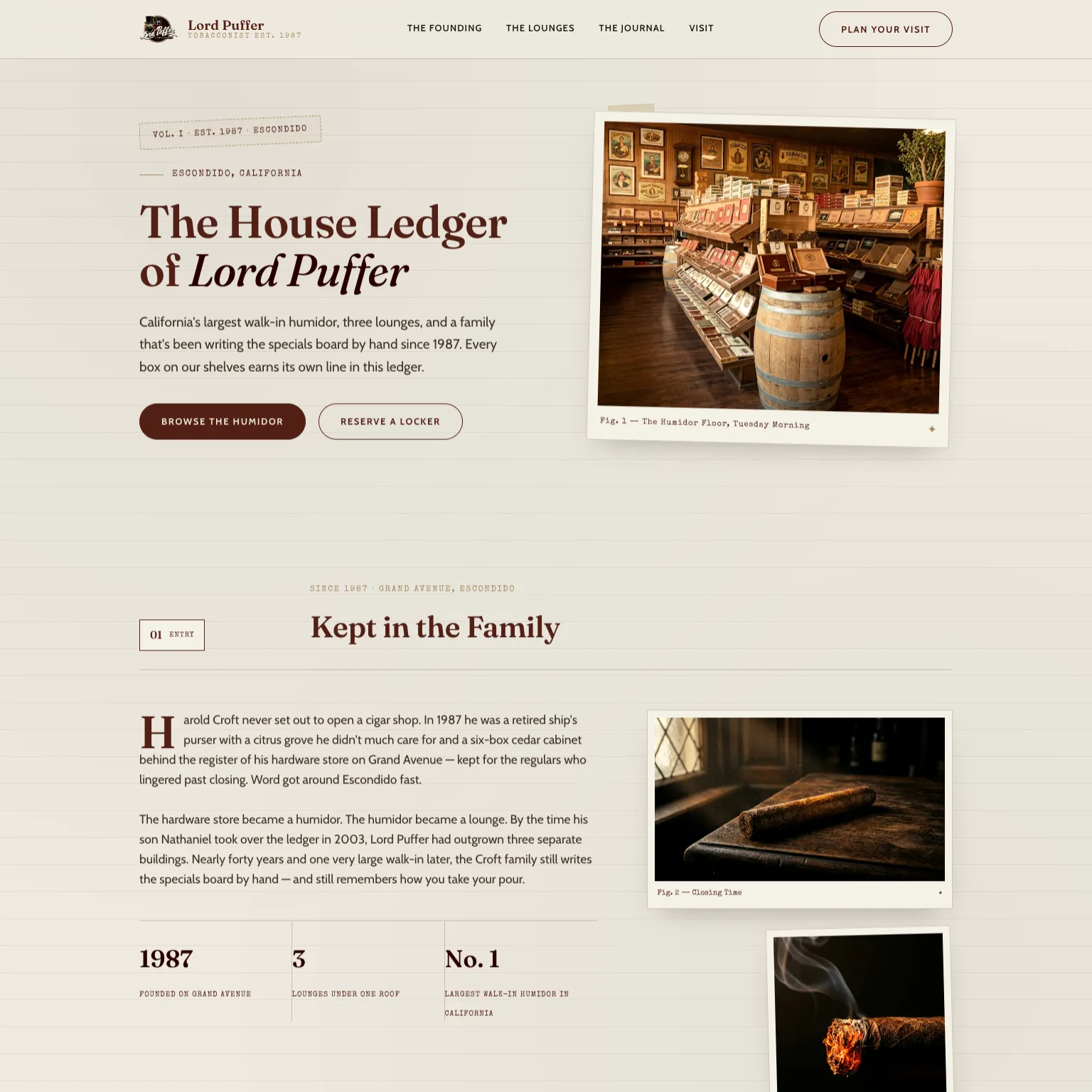 Humidor Catalog Ledger concept preview